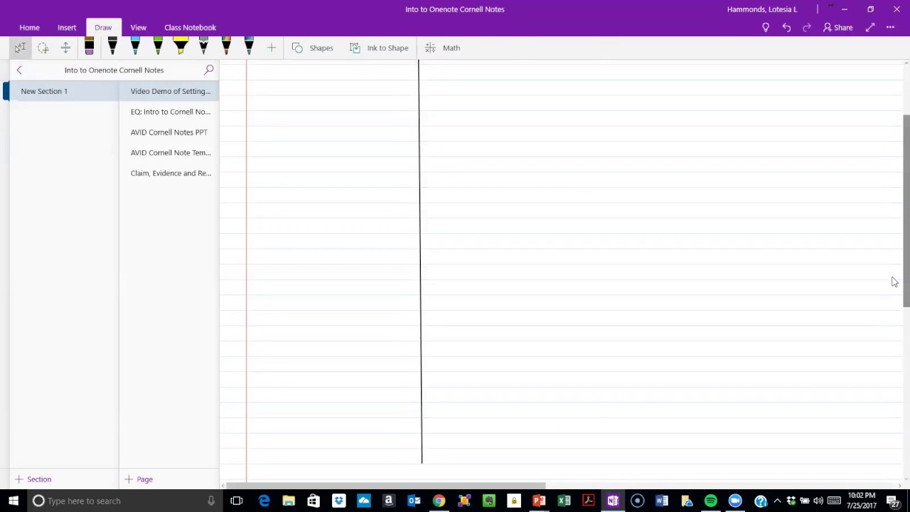 Cornell Notes In Onenote